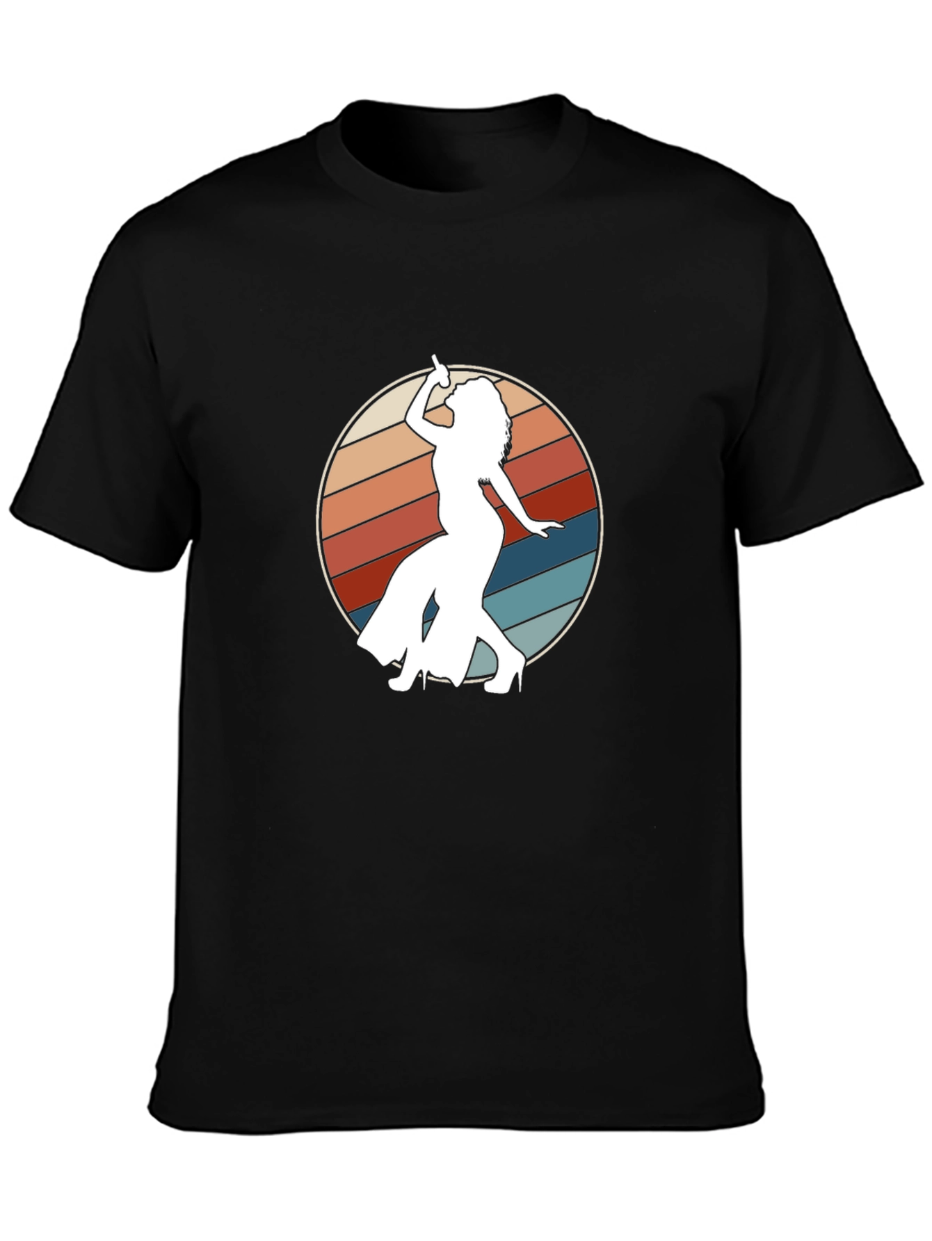 Retro Disco Dancer Black T-Shirt