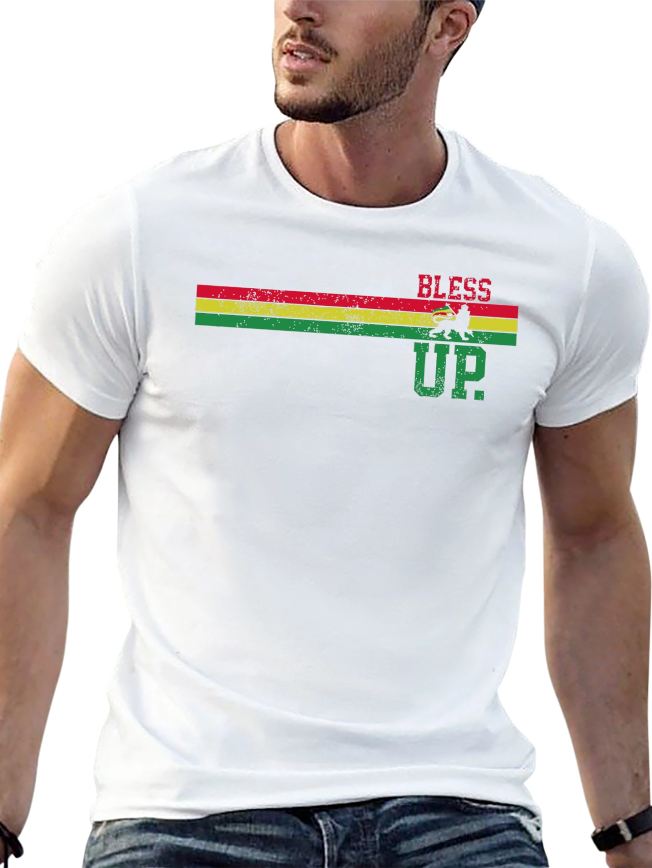 Rasta Bless Up T-Shirt - Reggae Style Graphic Tee
