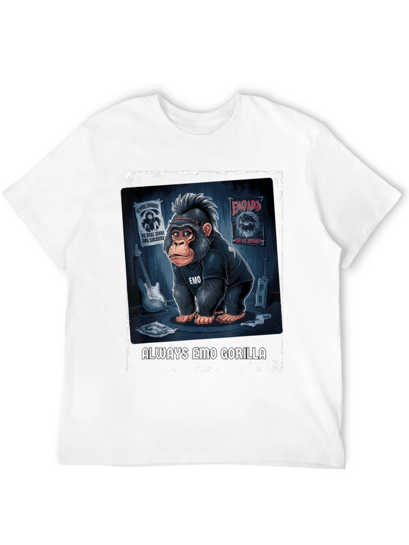 Emo Gorilla Graphic Tee - Rocker Style