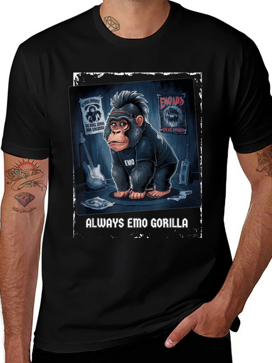 Emo Gorilla Graphic Tee - Rocker Style