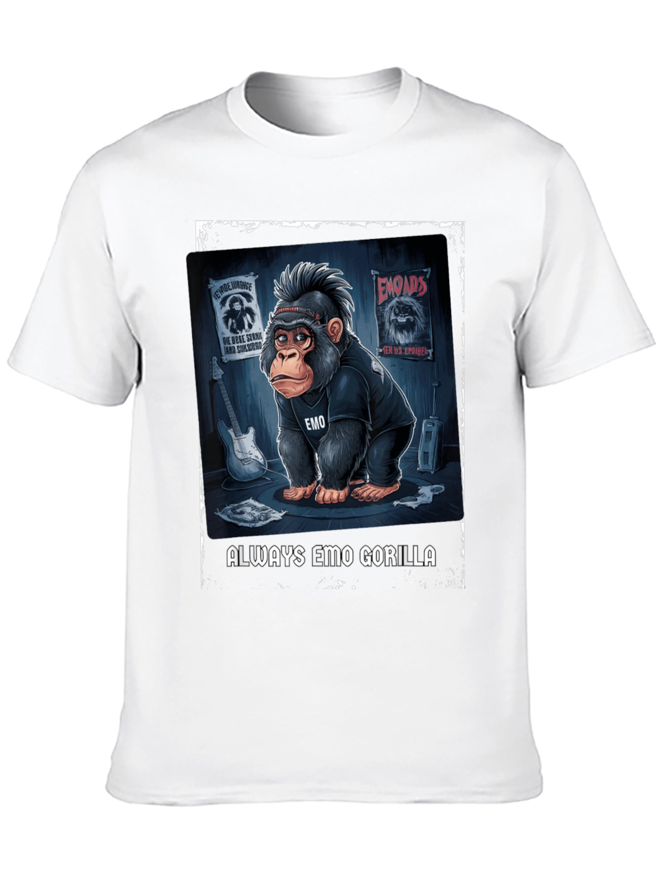 Emo Gorilla Graphic Tee - Rocker Style