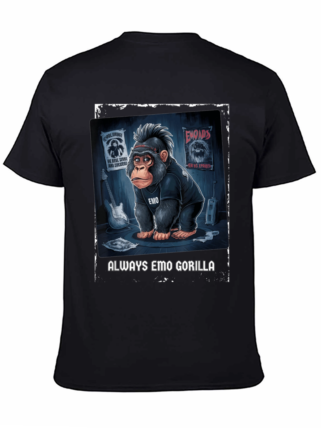 Emo Gorilla Graphic Tee - Rocker Style