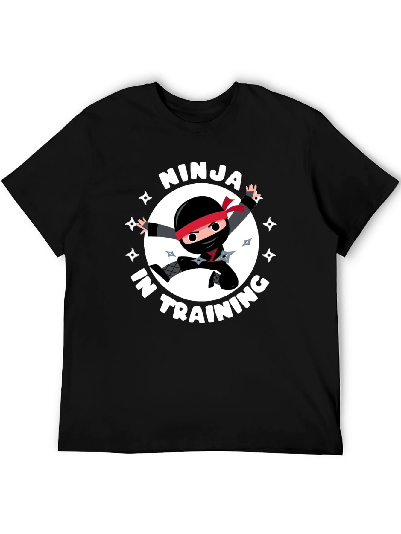 Ninja in Training Graphic Tee - Black Crewneck