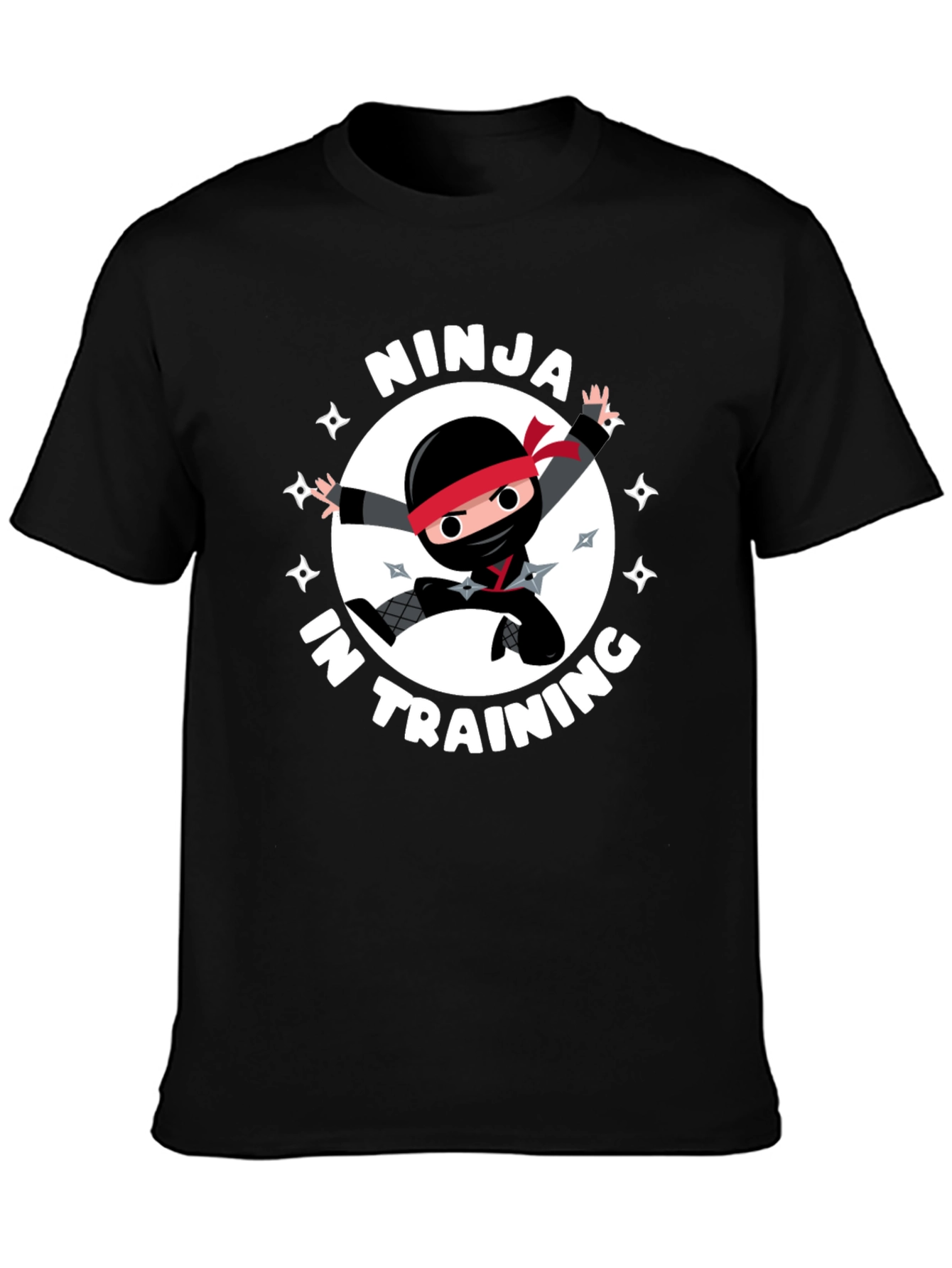 Ninja in Training Graphic Tee - Black Crewneck