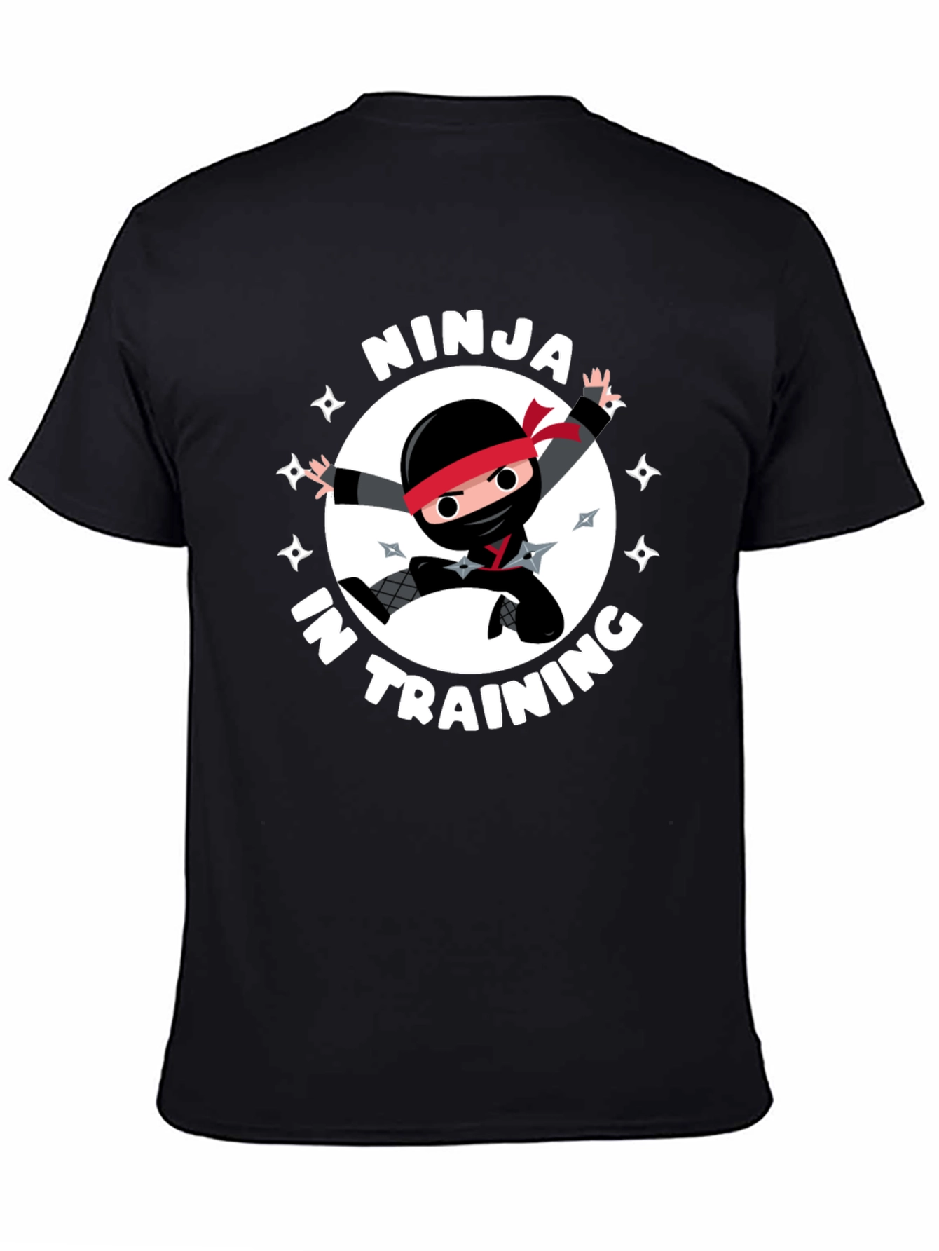 Ninja in Training Graphic Tee - Black Crewneck