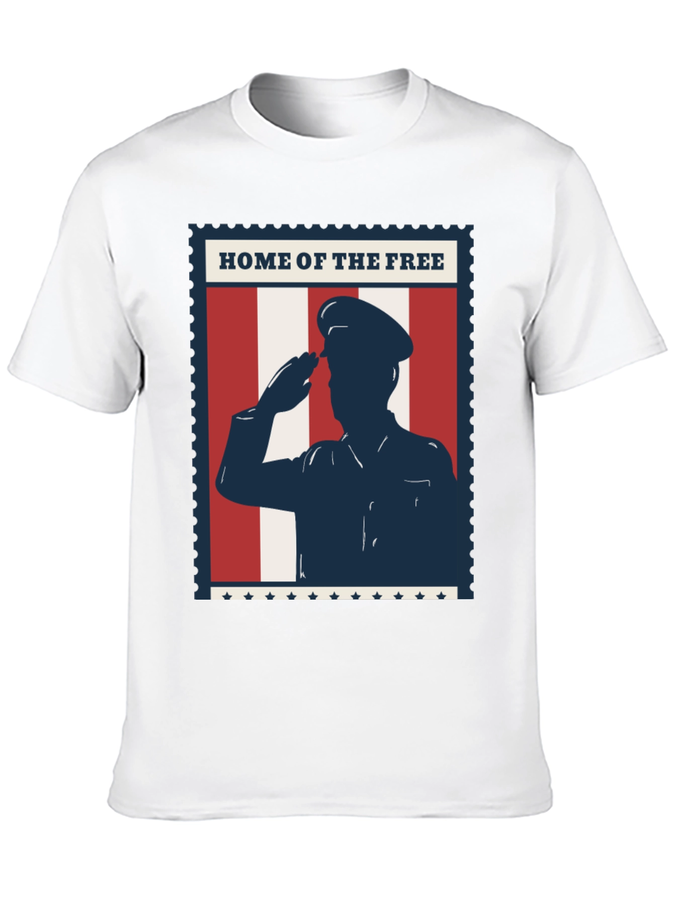 Patriotic Salute T-Shirt - Home of the Free Design