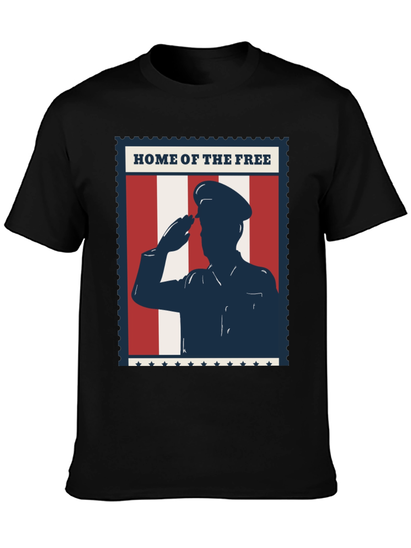 Patriotic Salute T-Shirt - Home of the Free Design