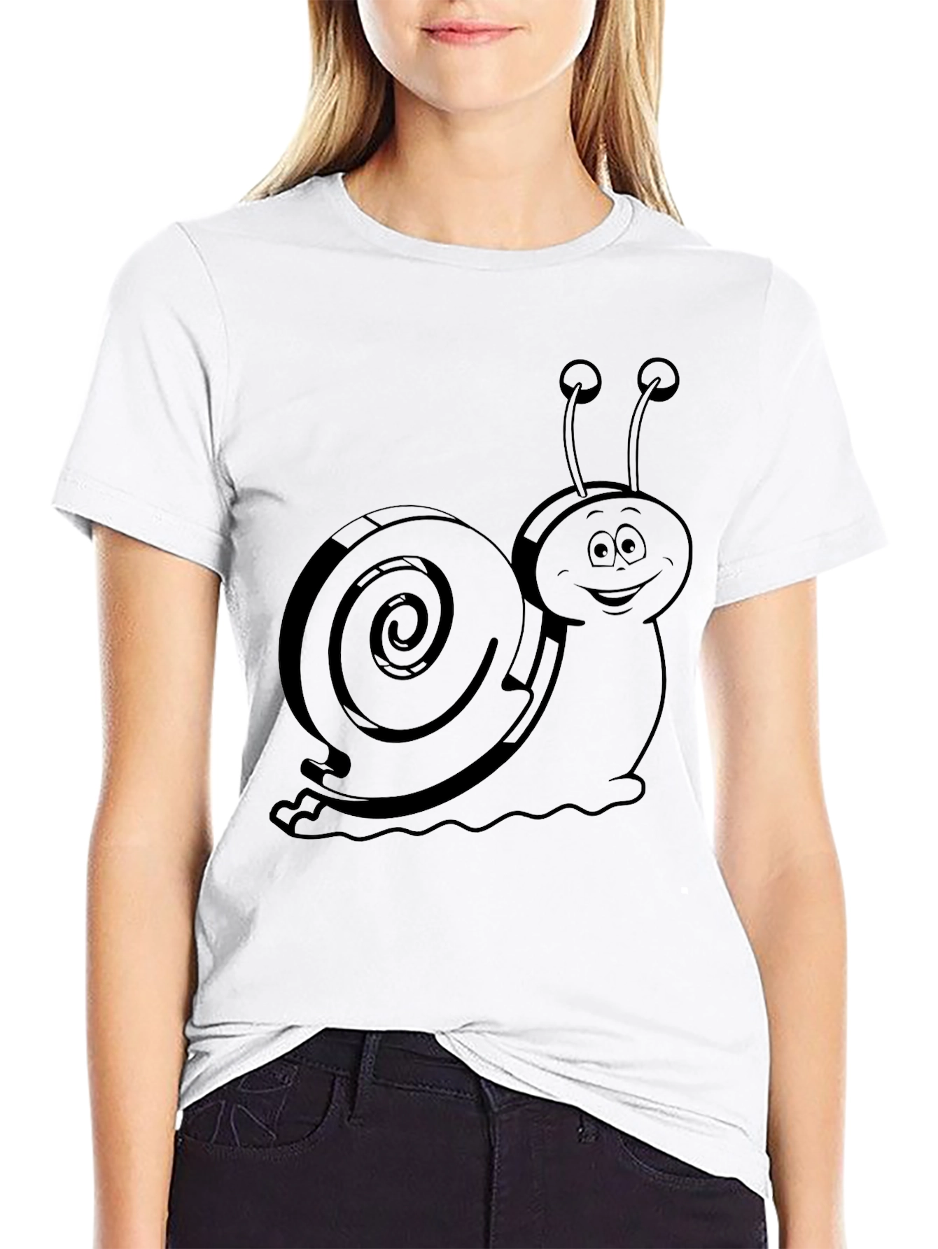 Snail Graphic Tee - Mens Black Cotton T-Shirt