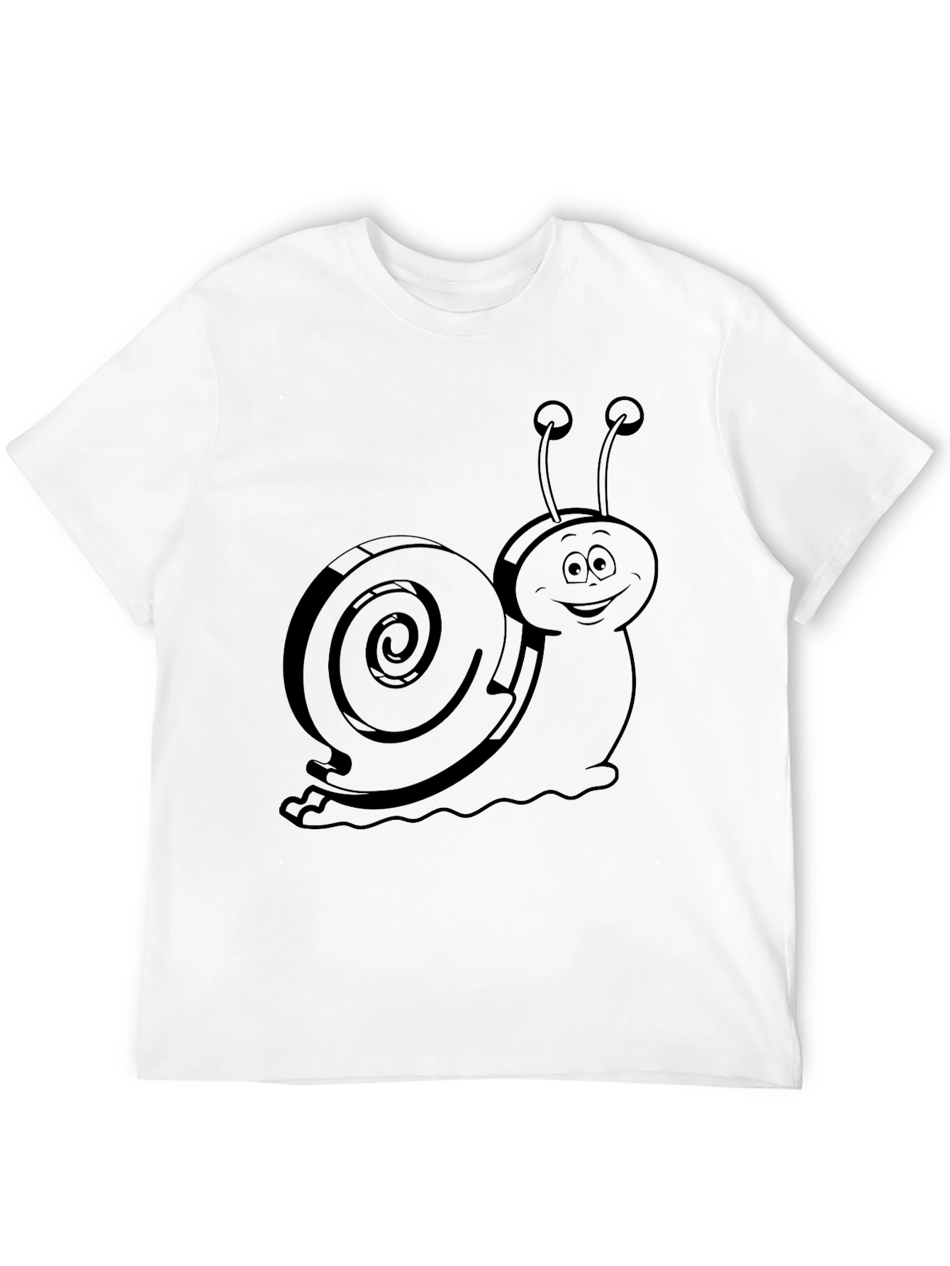 Snail Graphic Tee - Mens Black Cotton T-Shirt