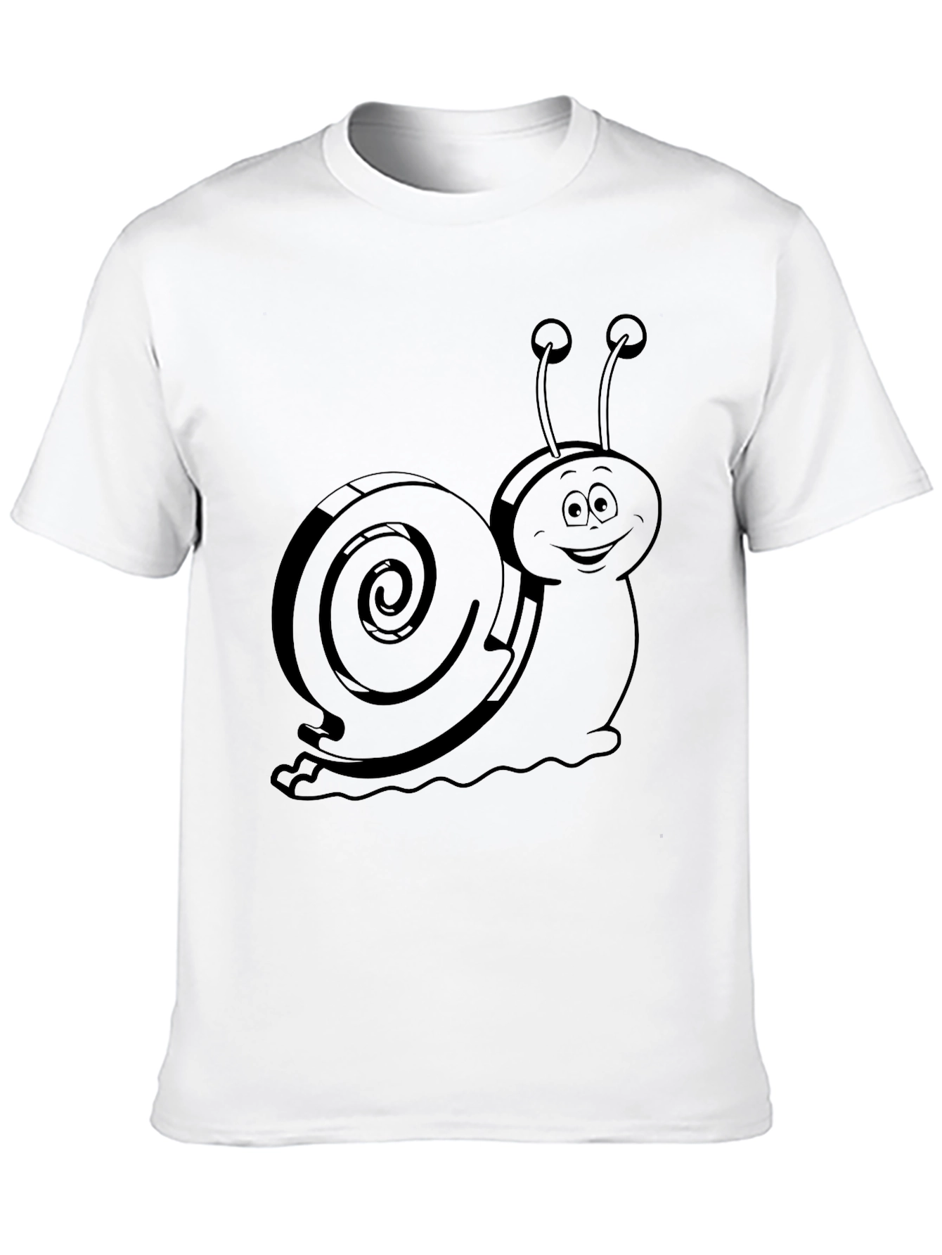Snail Graphic Tee - Mens Black Cotton T-Shirt