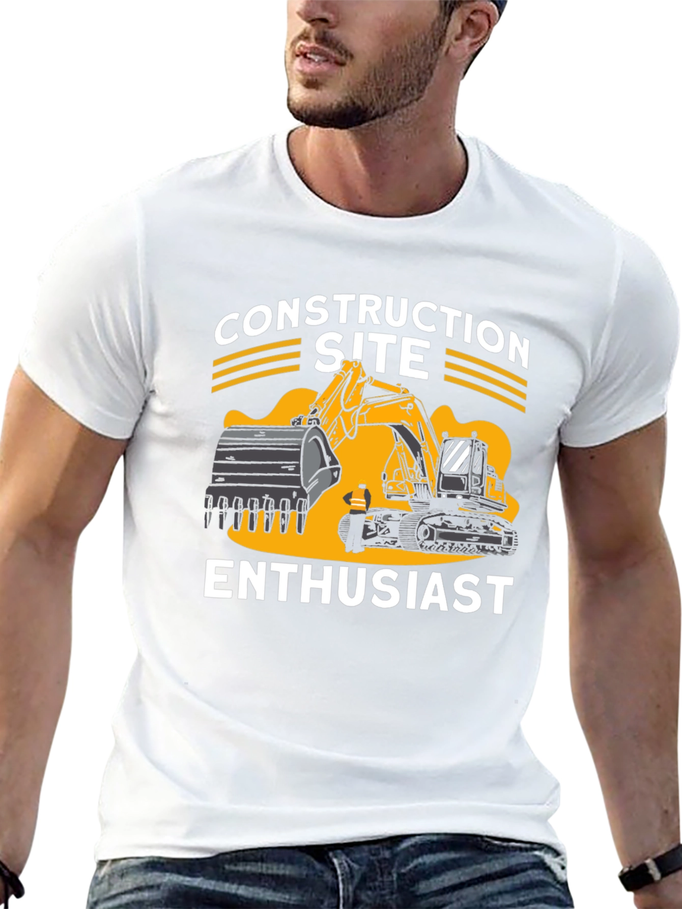 Construction Site Enthusiast Graphic T-Shirt