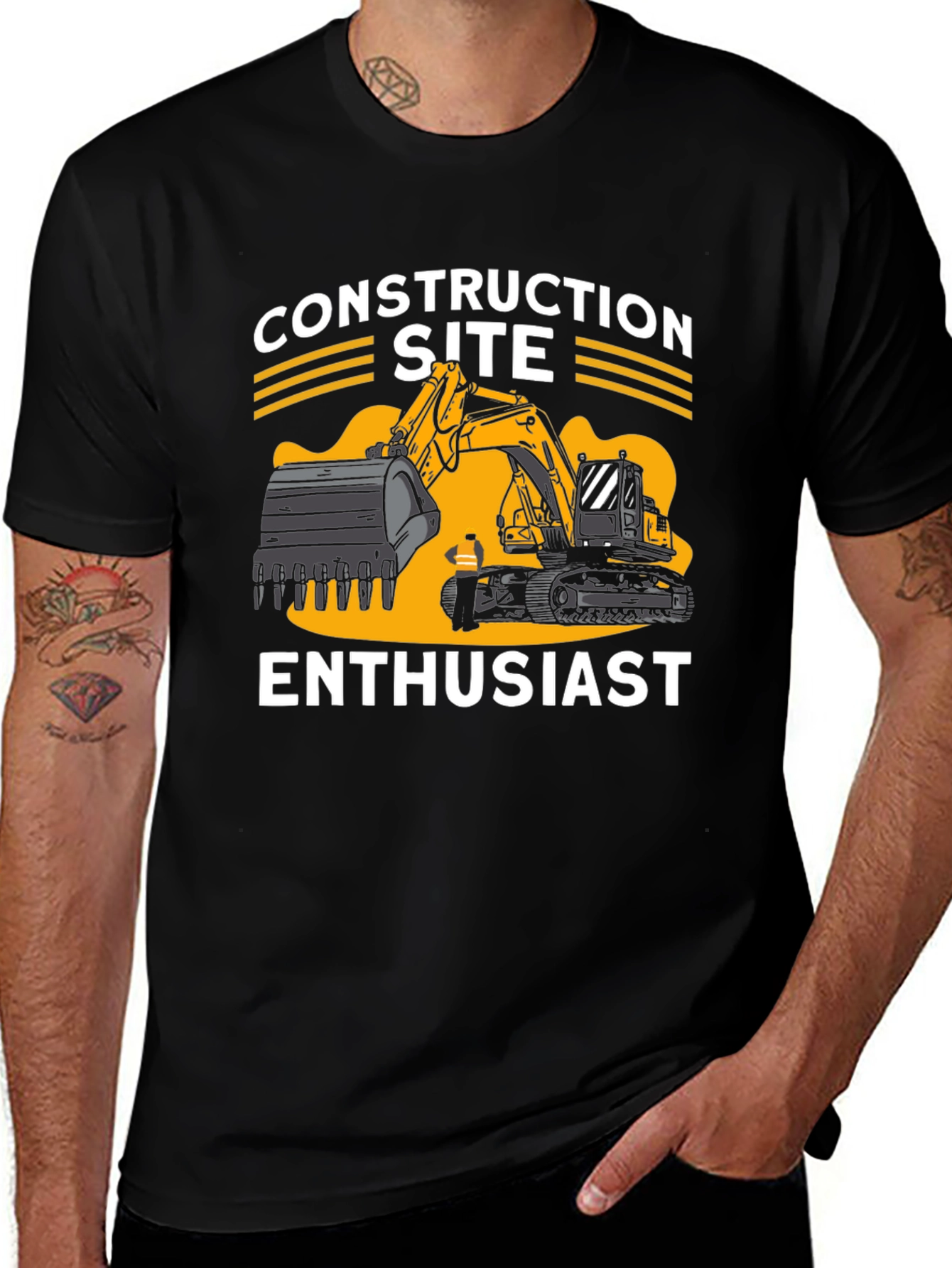 Construction Site Enthusiast Graphic T-Shirt