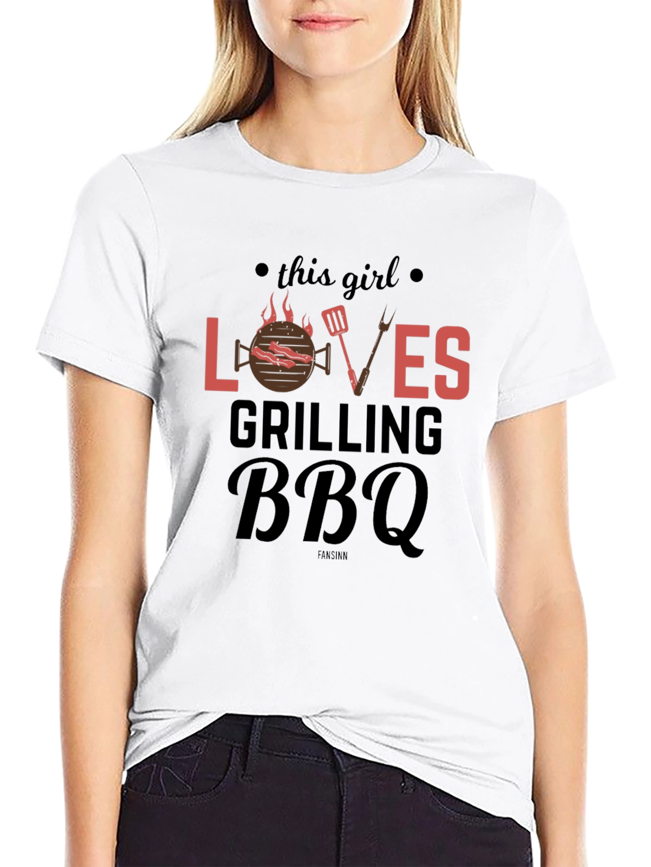 Grilling BBQ Lover T-Shirt - This Girl Loves BBQ