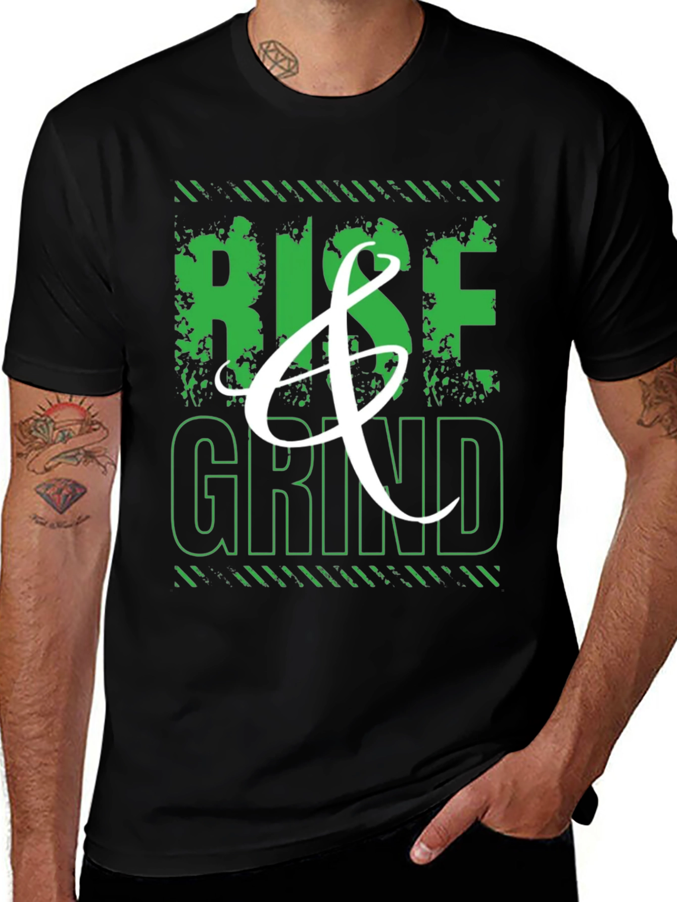 Rise & Grind Graphic T-Shirt - Mens Black Tee