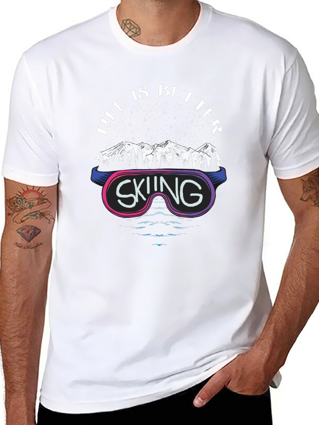 Life is Better Skiing Graphic T-Shirt