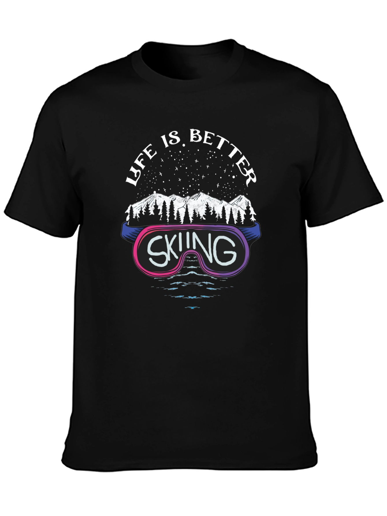 Life is Better Skiing Graphic T-Shirt