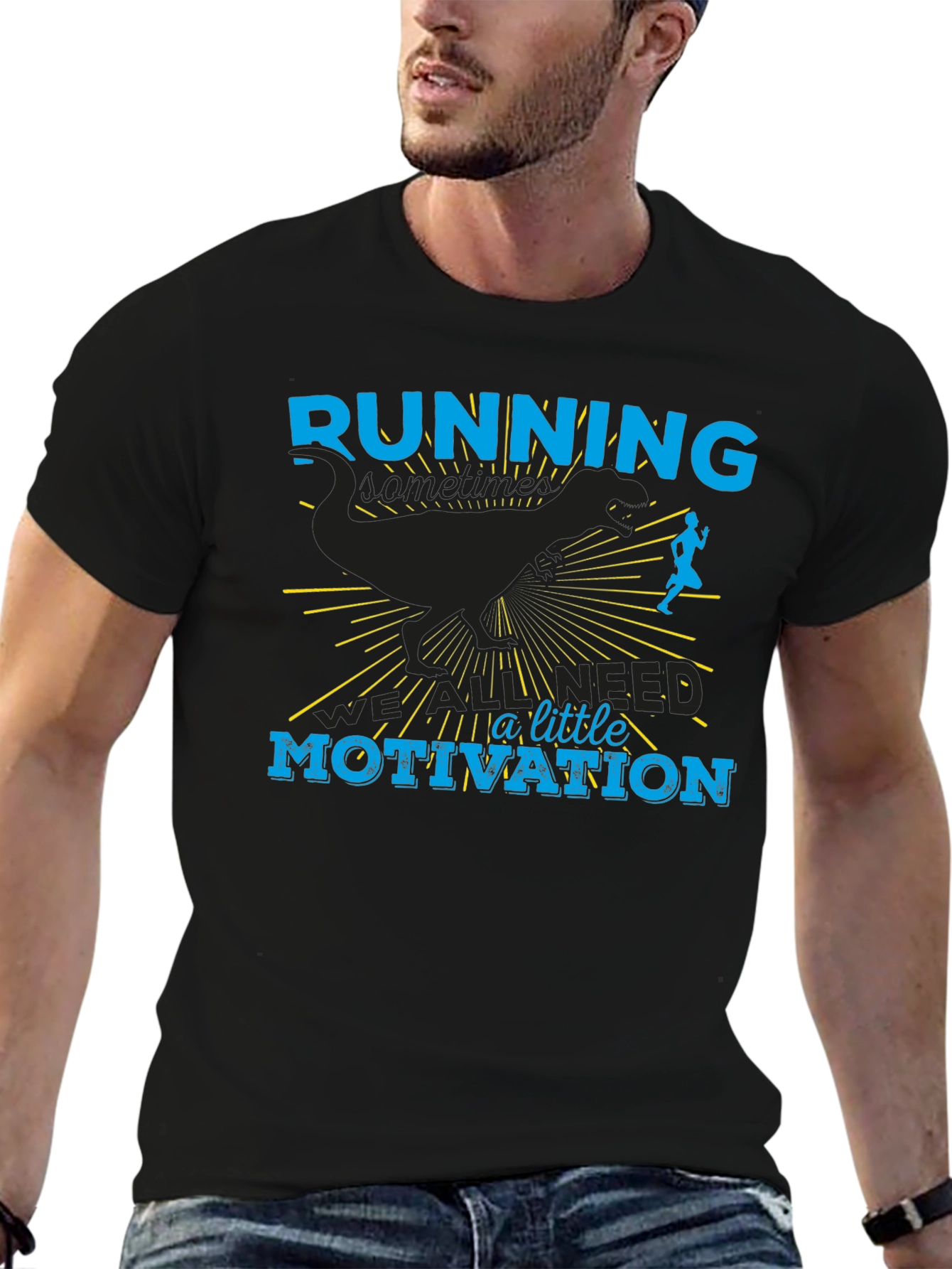 Running T-Shirt Dinosaur Motivation