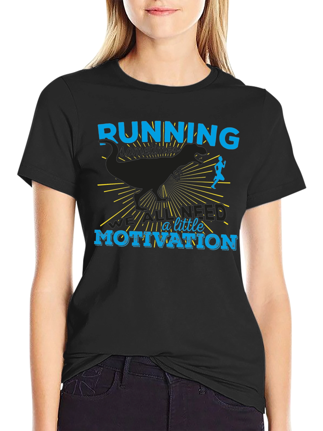 Running T-Shirt Dinosaur Motivation
