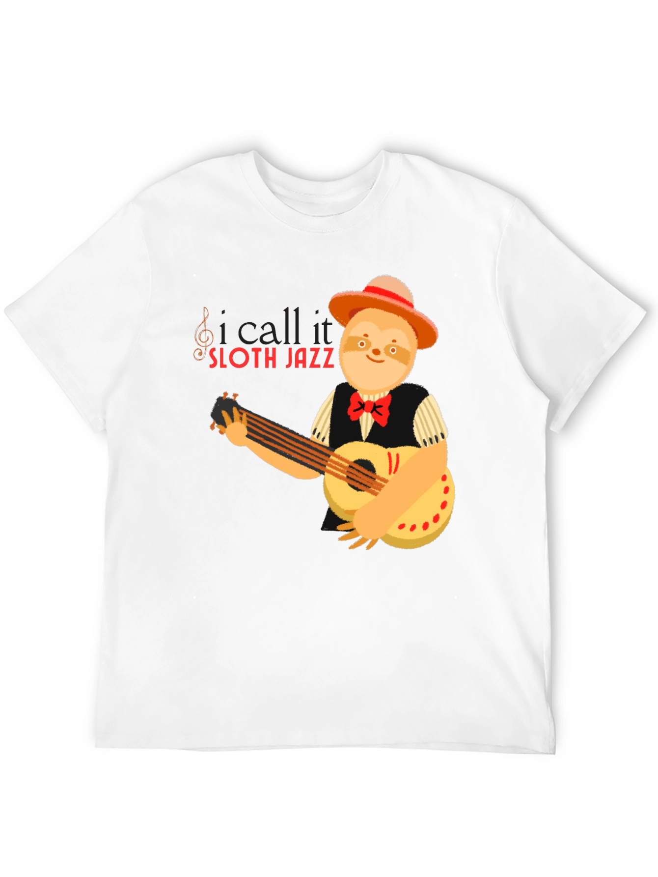 Sloth Jazz Graphic T-Shirt - Musical Animal Tee