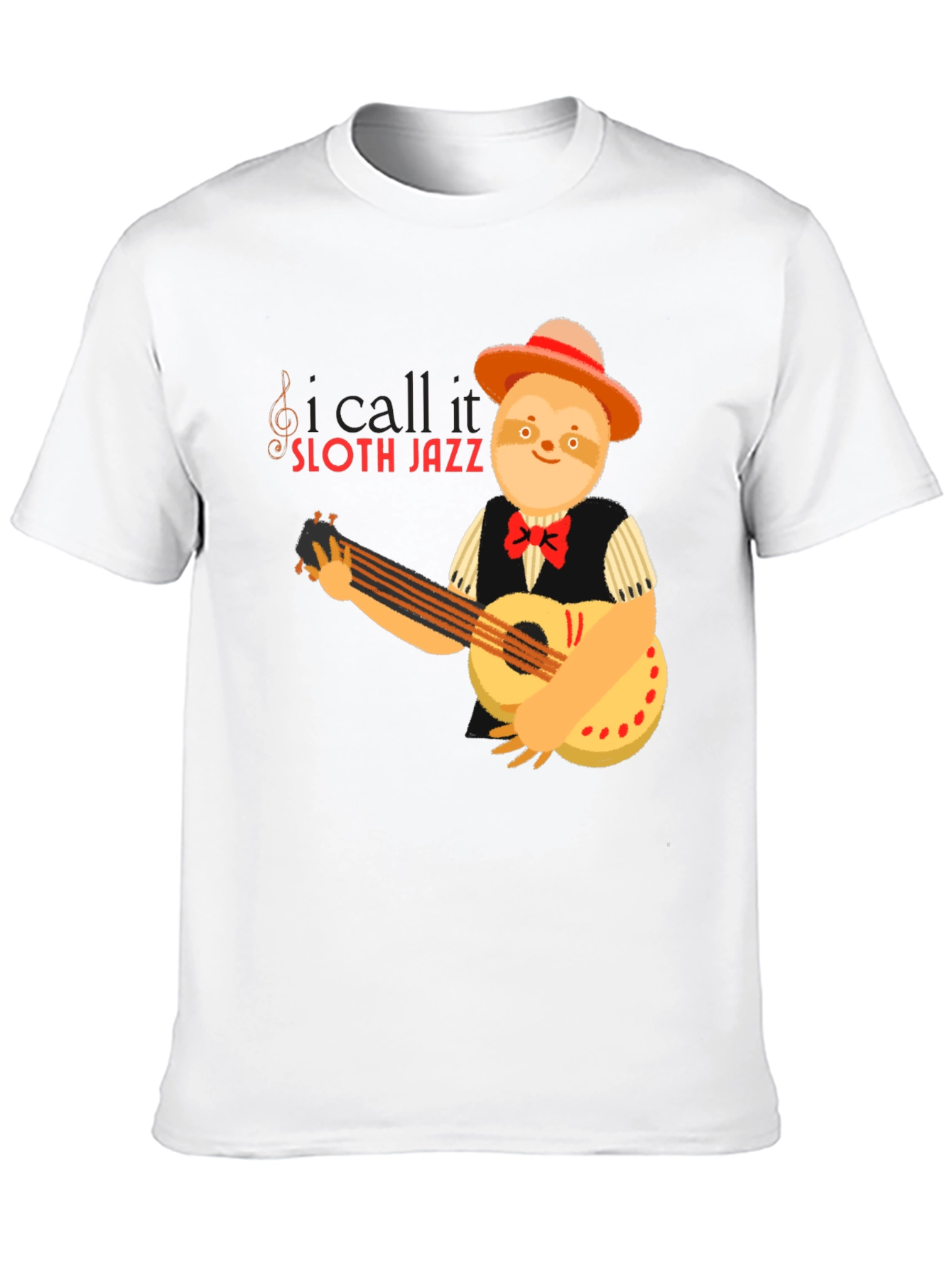 Sloth Jazz Graphic T-Shirt - Musical Animal Tee