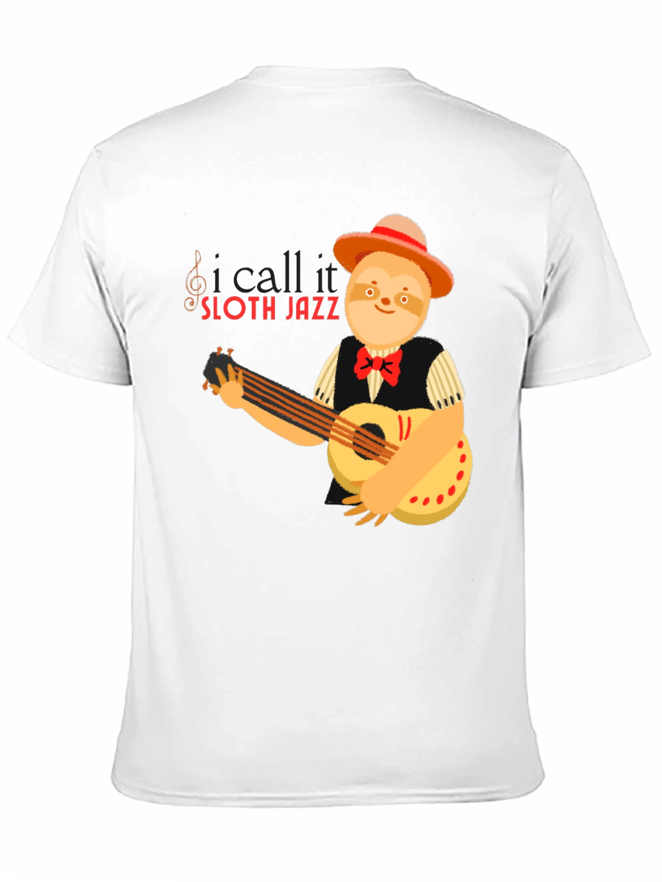 Sloth Jazz Graphic T-Shirt - Musical Animal Tee