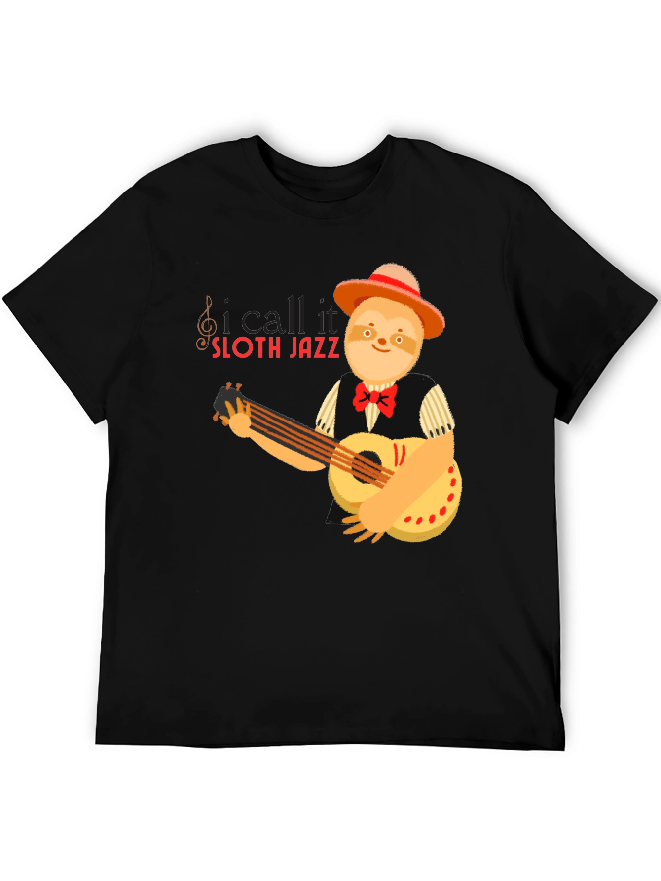 Sloth Jazz Graphic T-Shirt - Musical Animal Tee