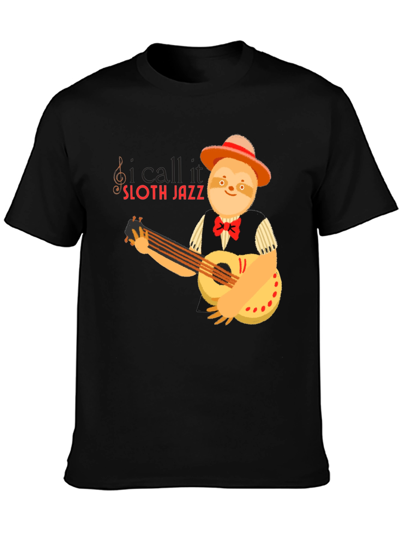Sloth Jazz Graphic T-Shirt - Musical Animal Tee
