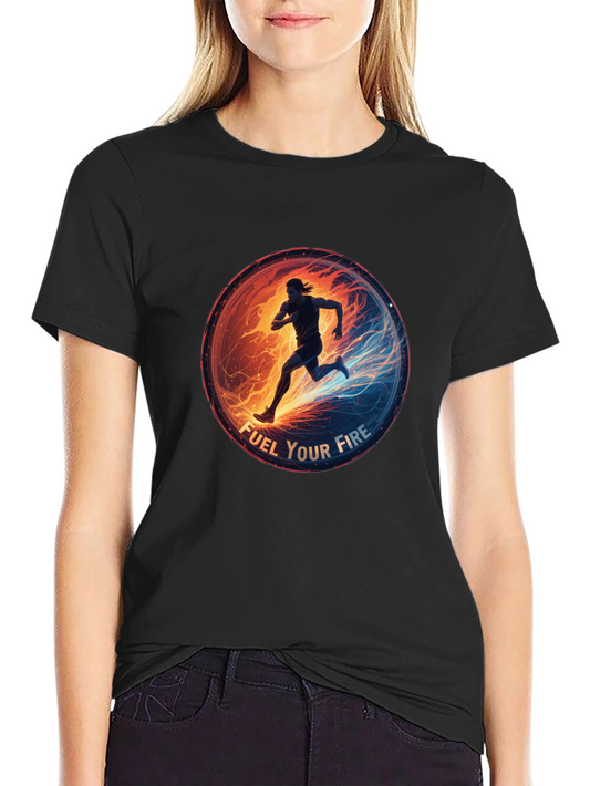 Fuel Your Fire Running Graphic Tee - Black