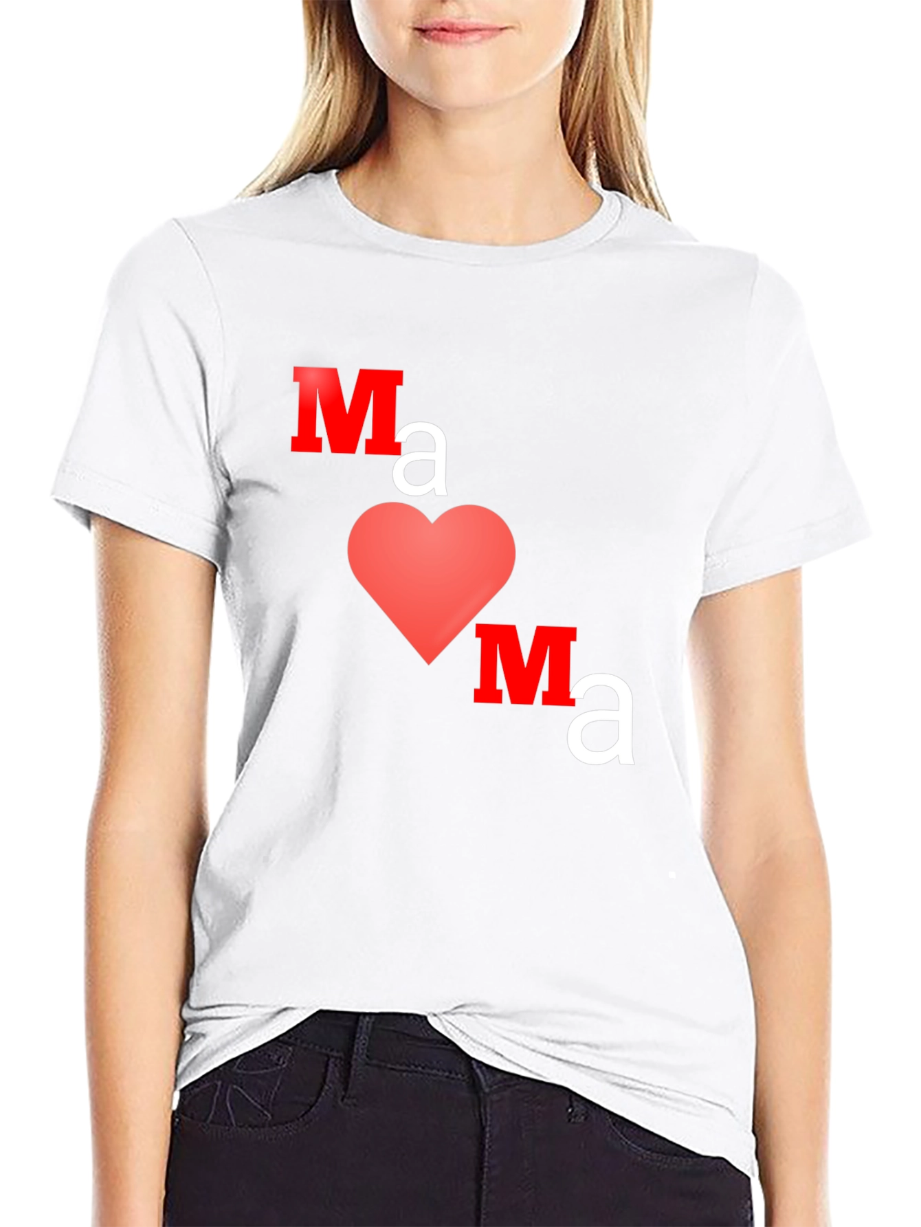 Mama Heart Graphic Tee - Trendy Mothers Day Gift