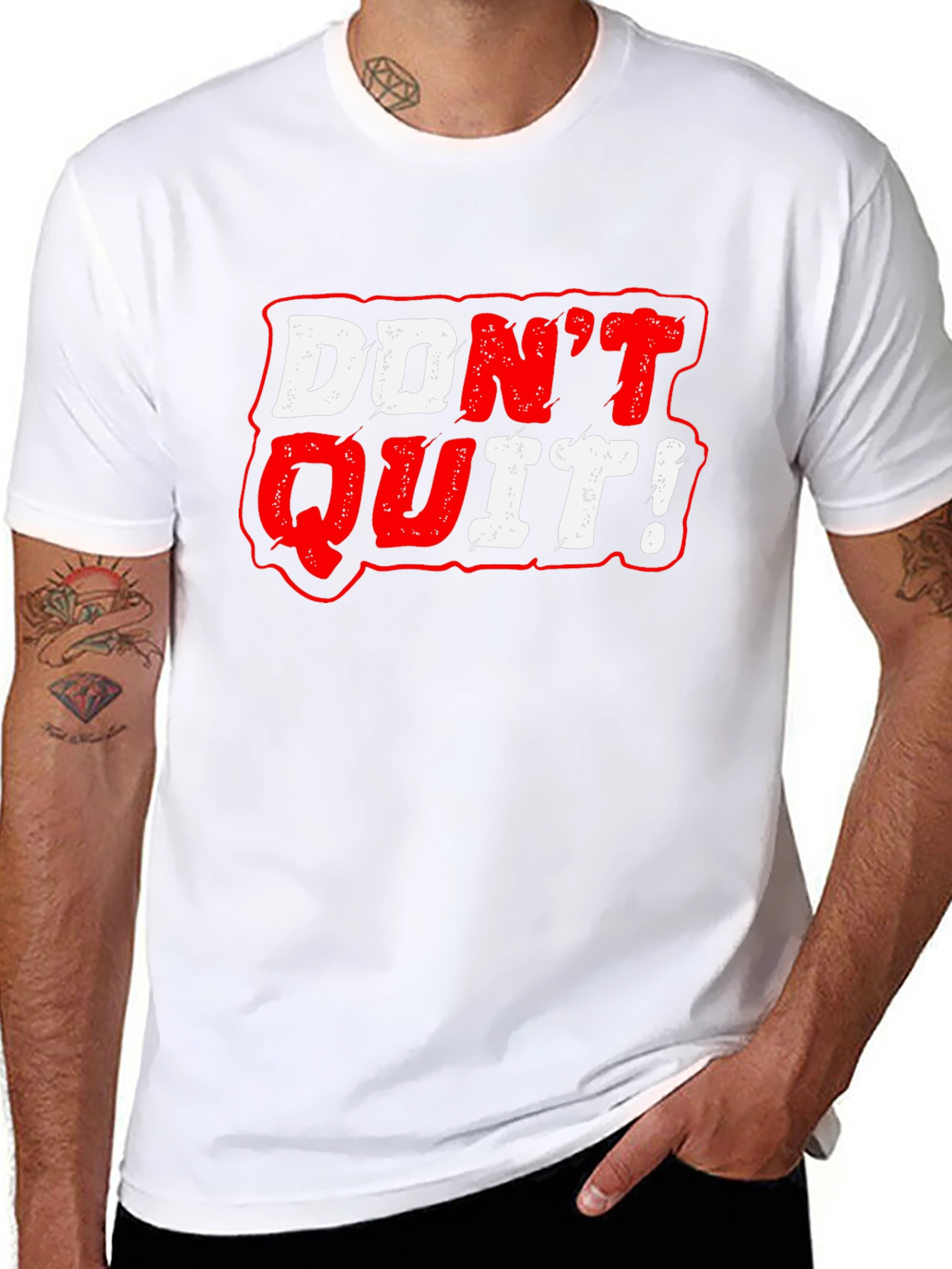 Dont Quit Graphic Tee - Motivational Black T-Shirt