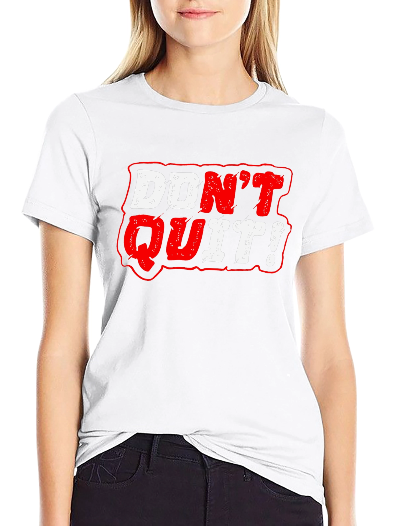 Dont Quit Graphic Tee - Motivational Black T-Shirt