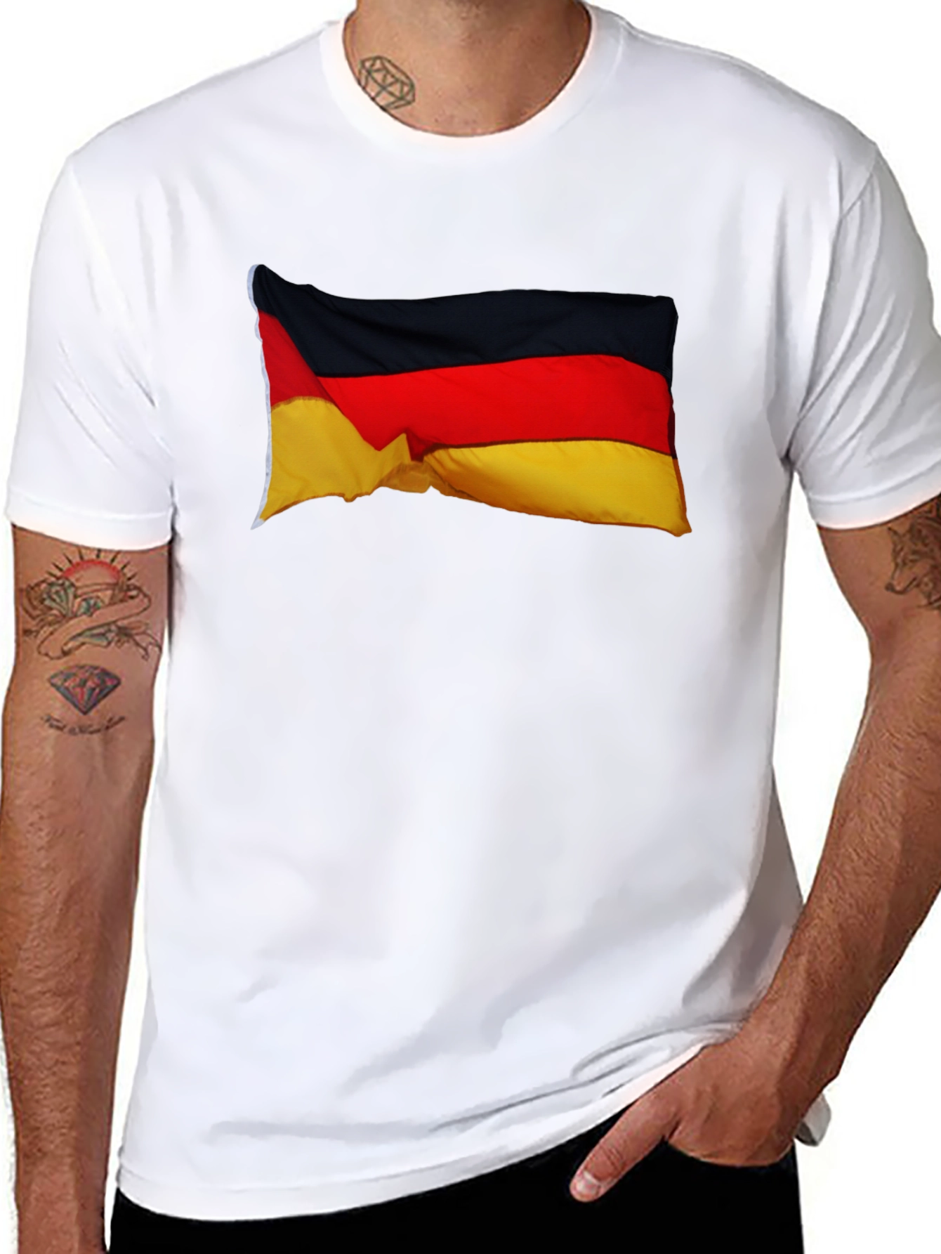 Germany Flag Graphic T-Shirt - Black