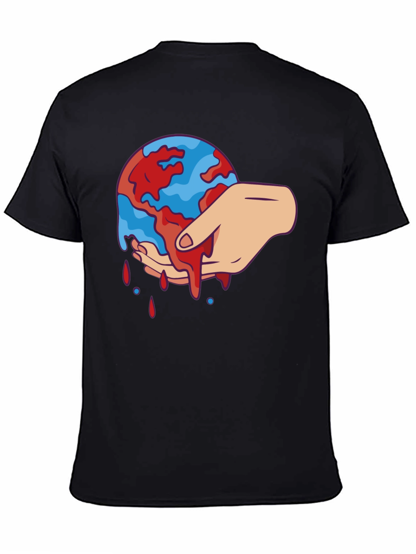 Bleeding Earth Graphic Tee - Black