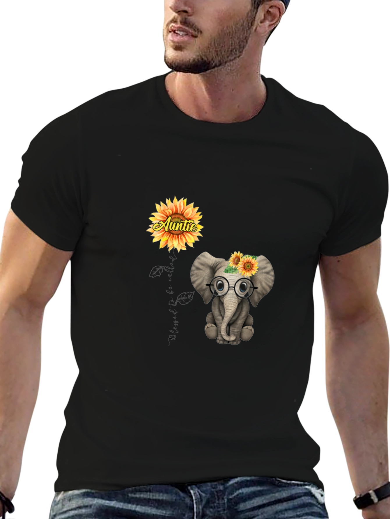 Aunties Little Elephant T-Shirt - Cute Graphic Tee