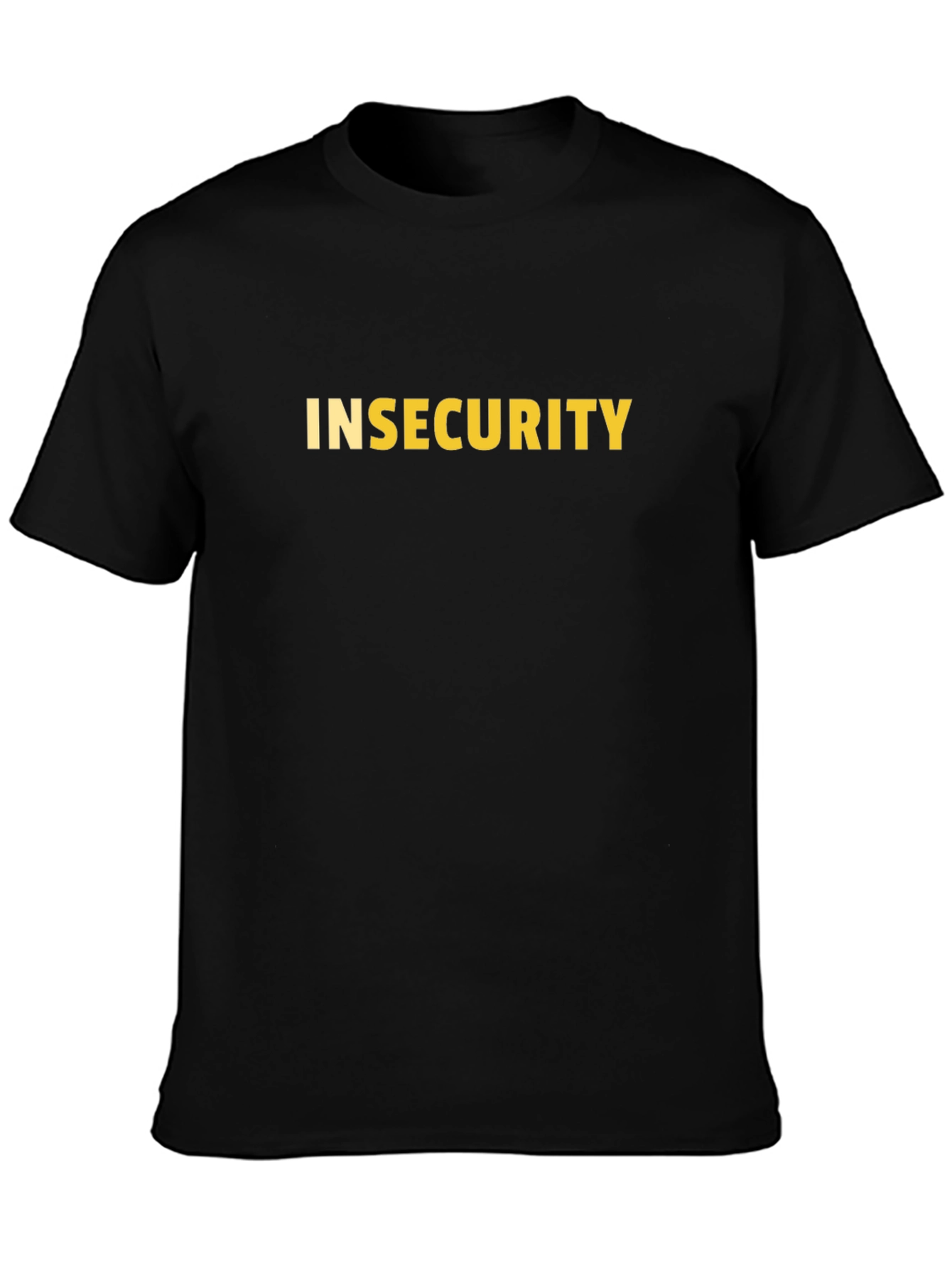 Insecurity T-Shirt - Black Crew Neck Tee