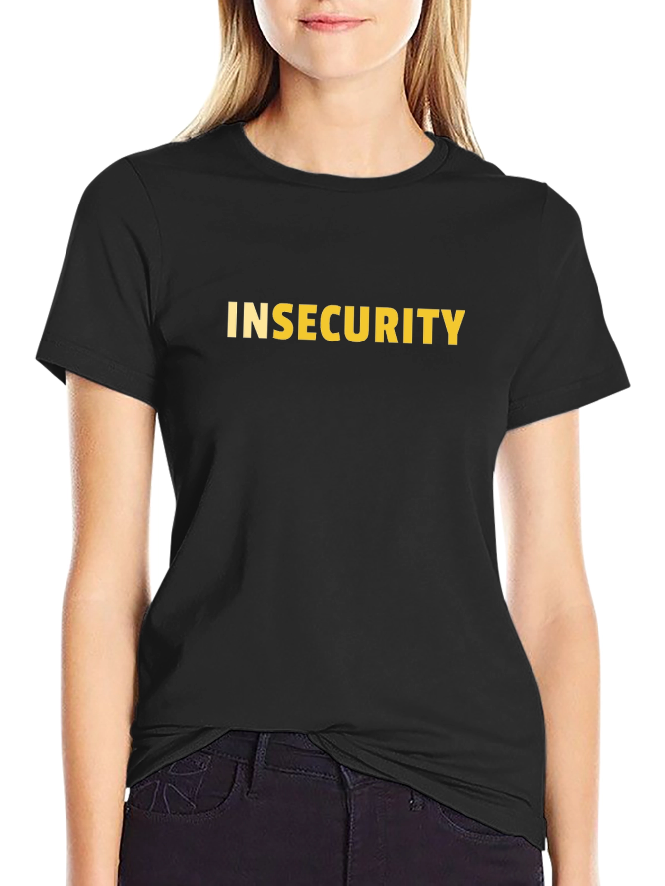 Insecurity T-Shirt - Black Crew Neck Tee
