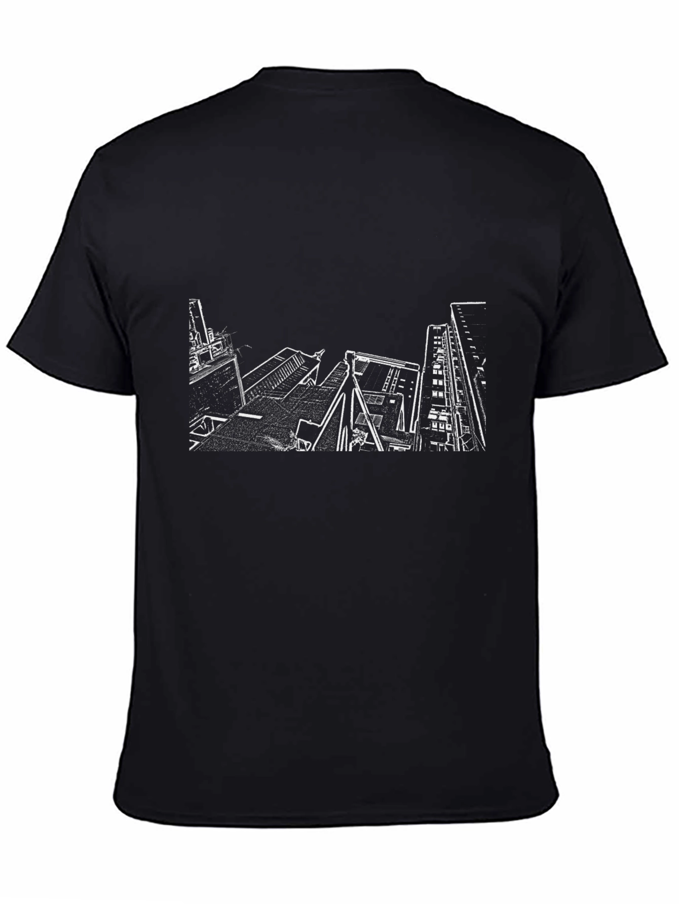 Cityscape Graphic Tee - Modern Black T-Shirt