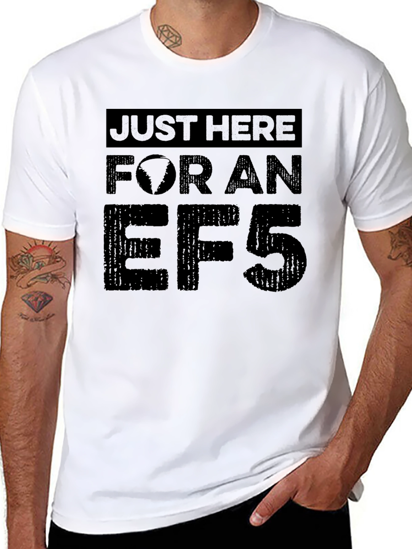 Just Here for an EF5 Tornado T-Shirt