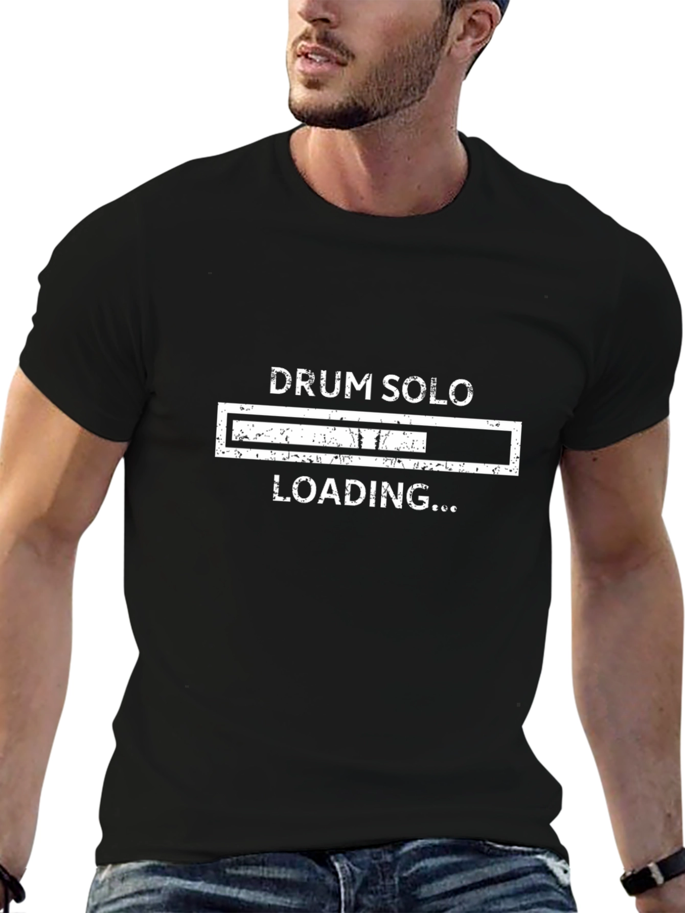 Drum Solo Loading Graphic Tee - Musicians Humor