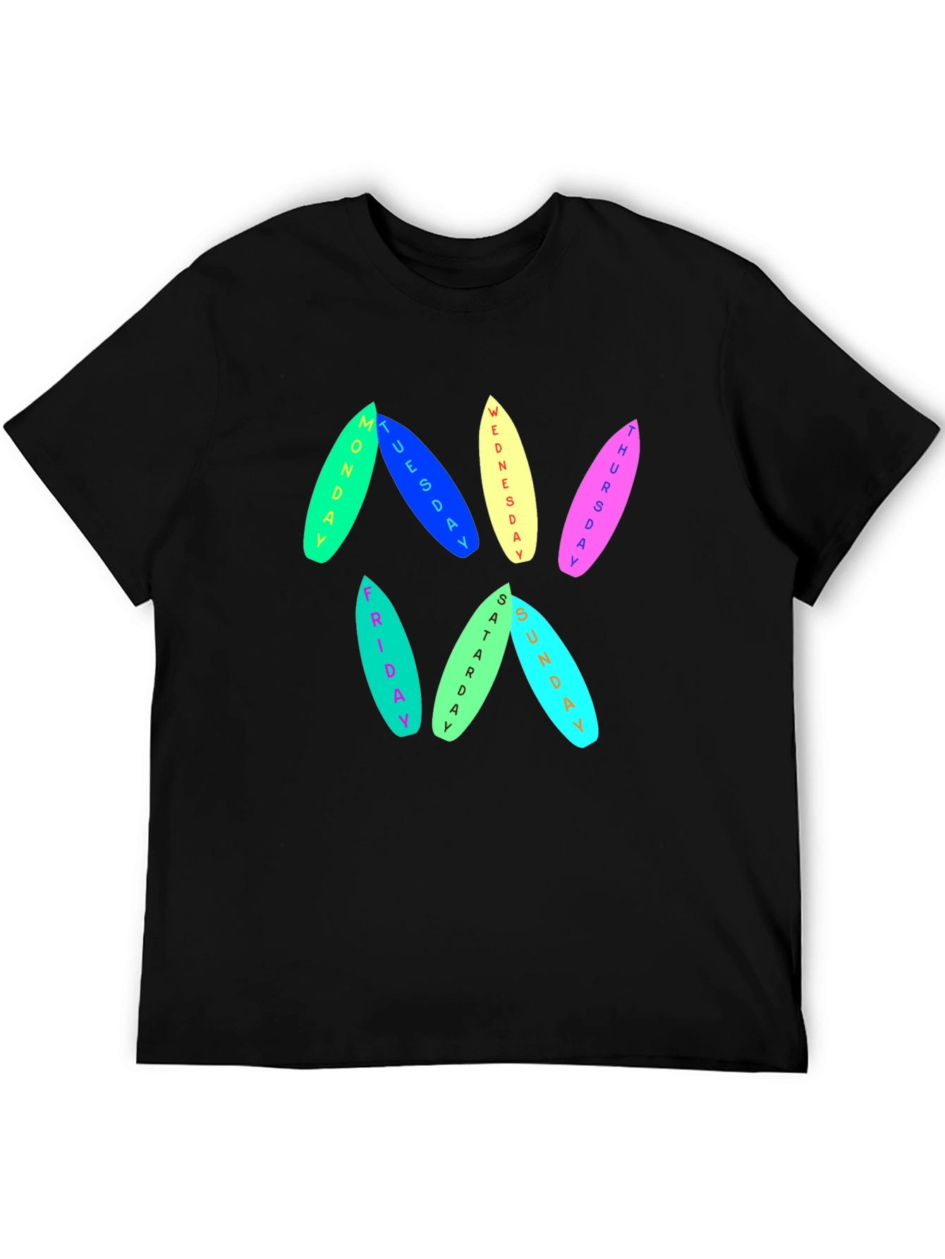 Days of the Week Surfboard T-Shirt