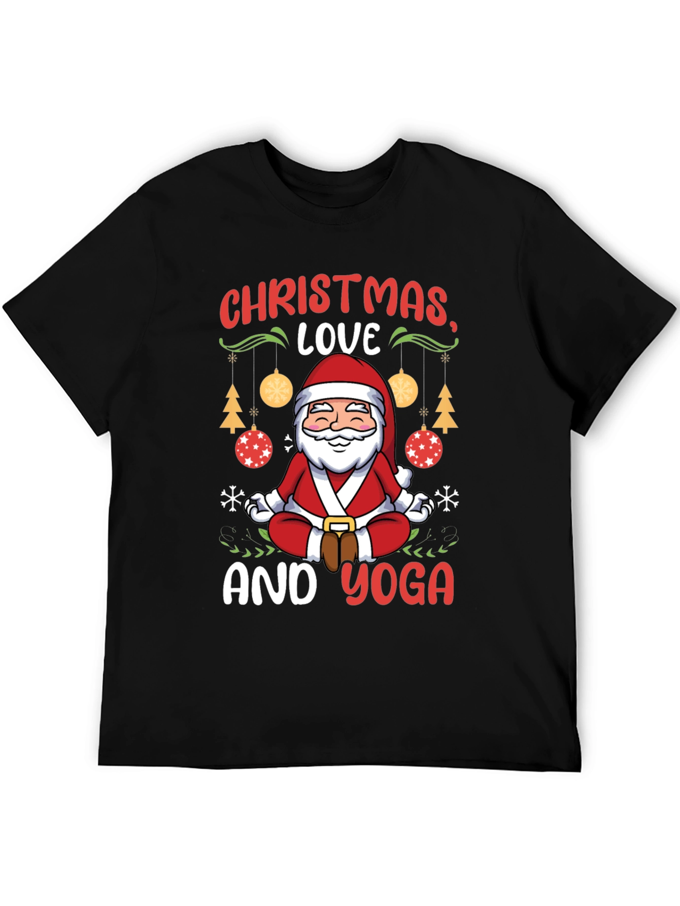 Christmas Love and Yoga T-Shirt