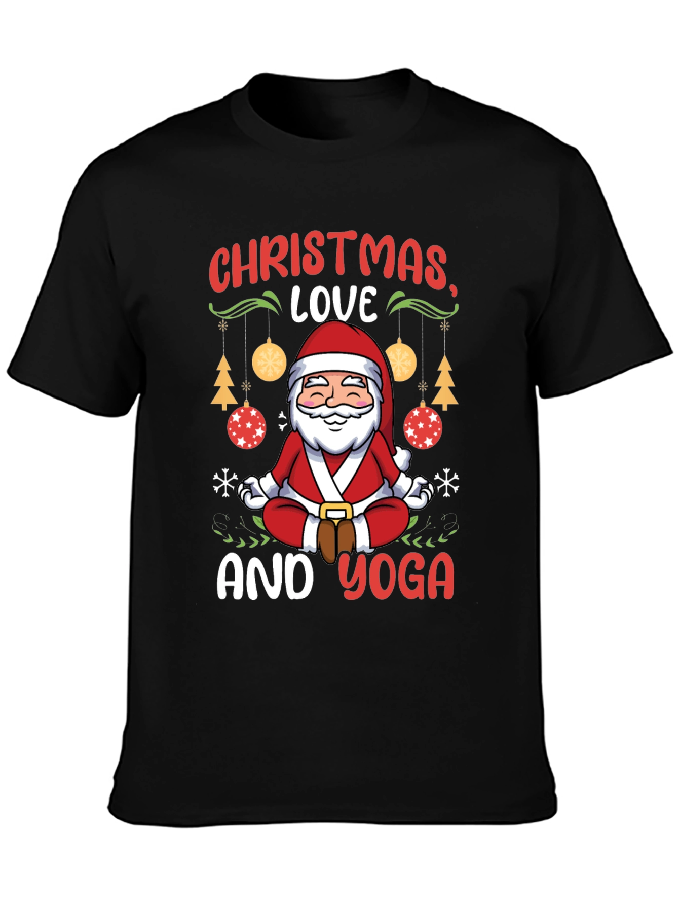 Christmas Love and Yoga T-Shirt