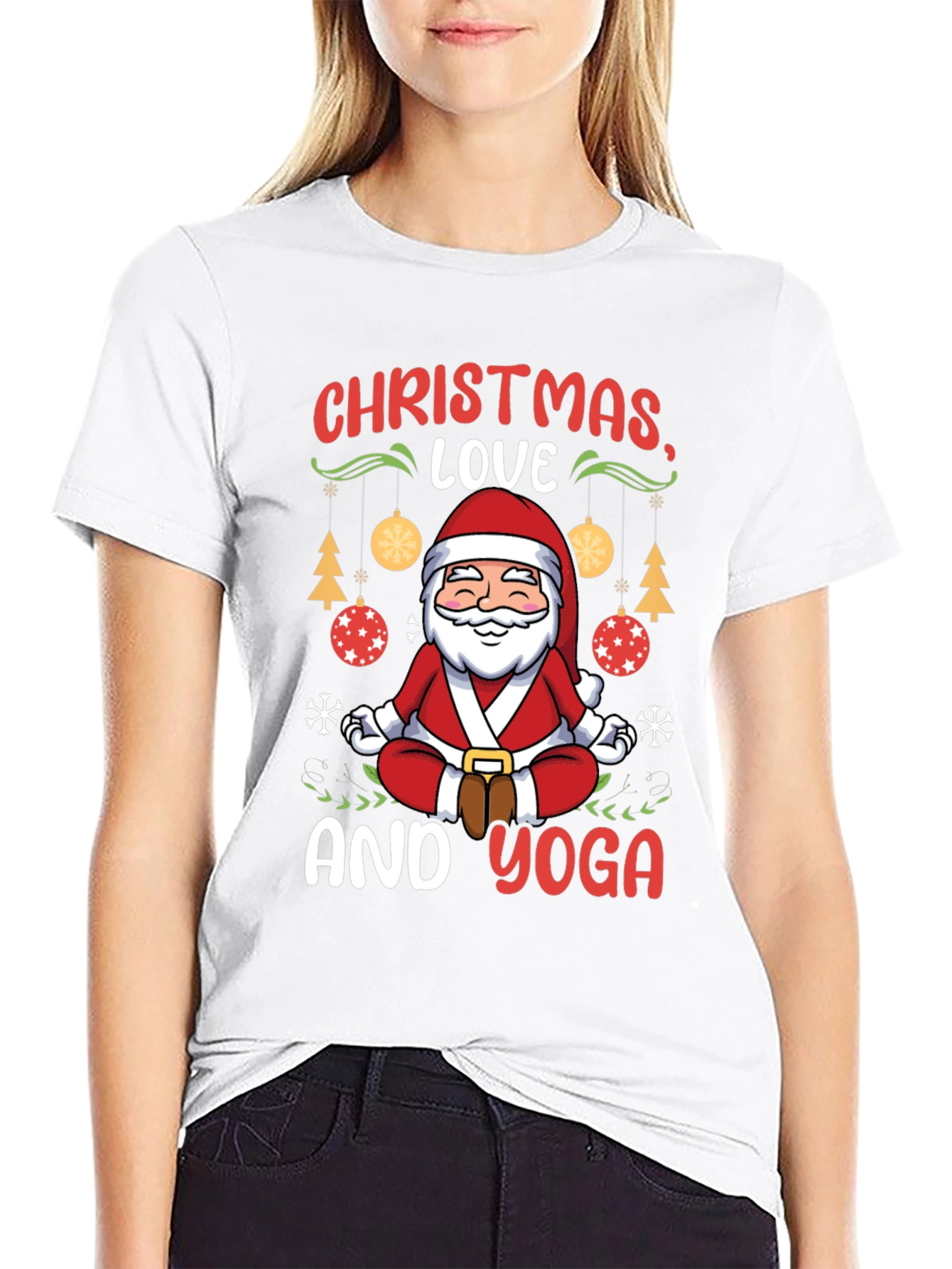 Christmas Love and Yoga T-Shirt