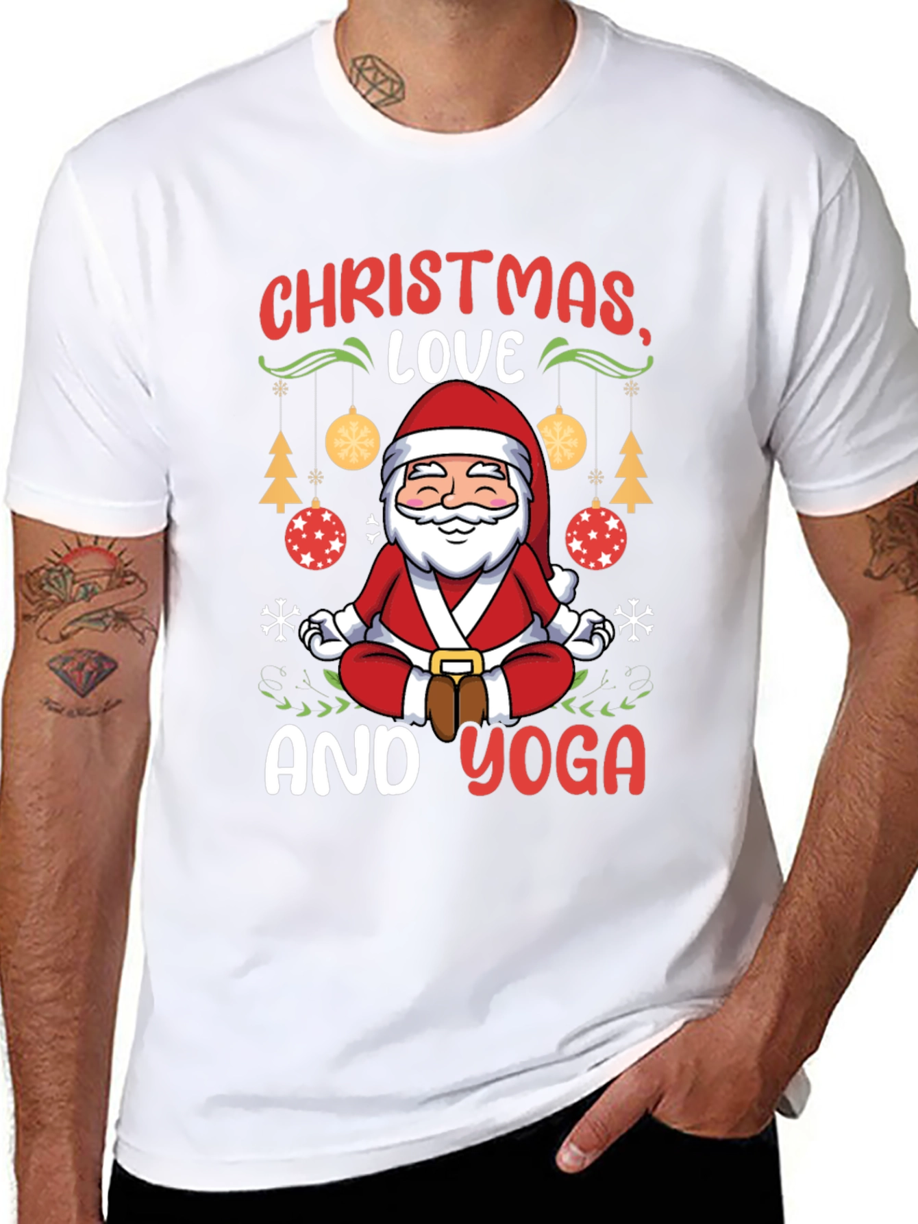 Christmas Love and Yoga T-Shirt