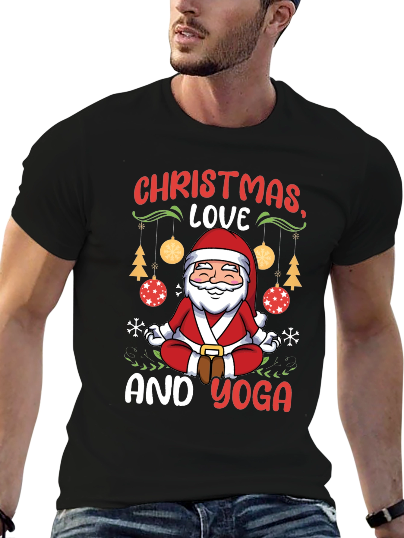 Christmas Love and Yoga T-Shirt