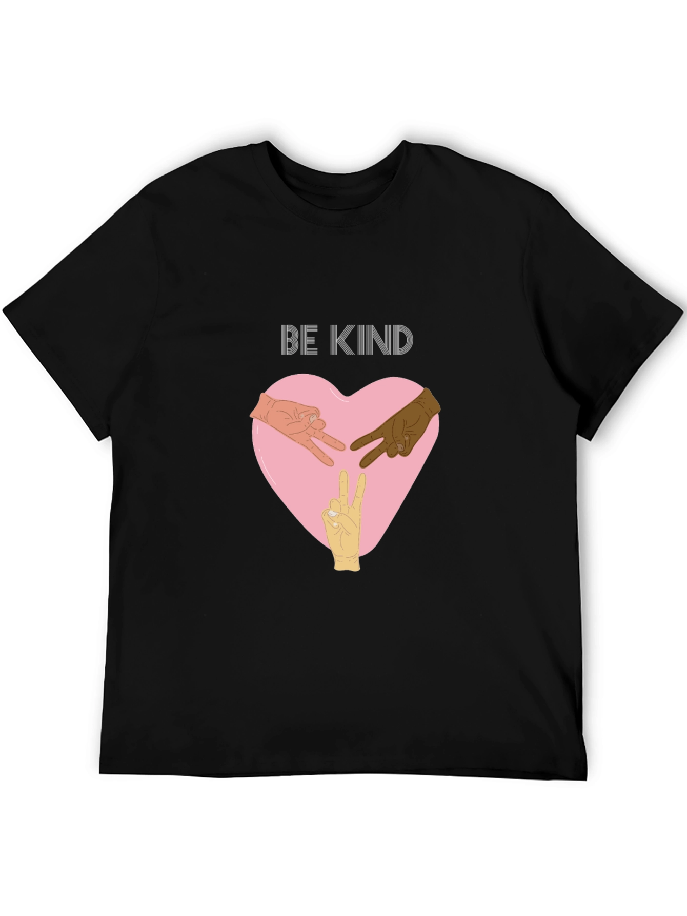 Be Kind T-Shirt with Hands Peace Sign