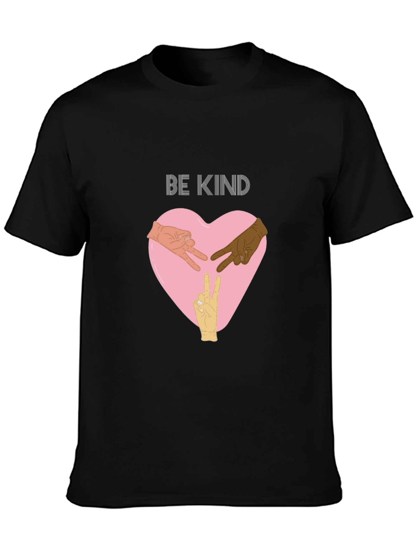 Be Kind T-Shirt with Hands Peace Sign