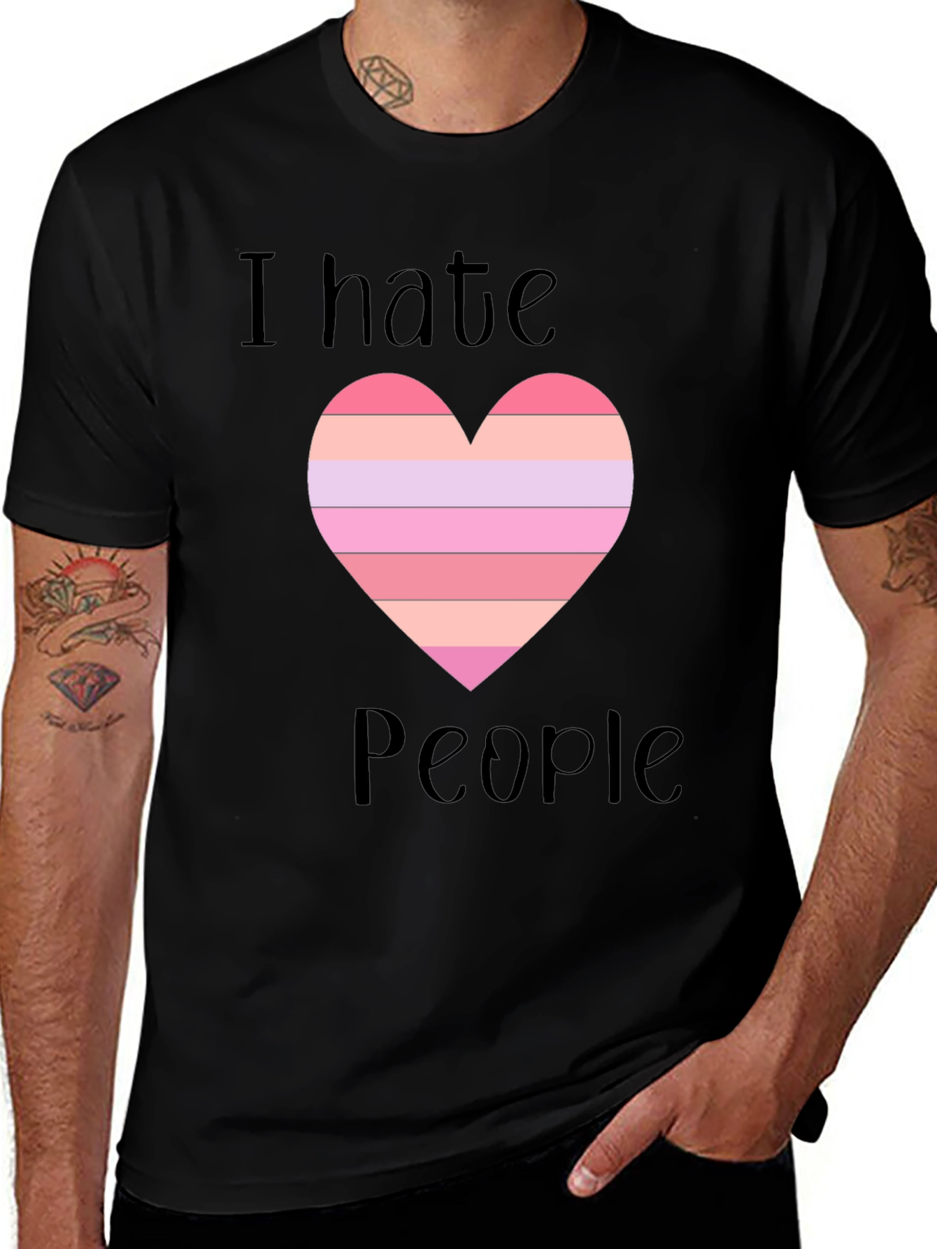 I Hate People Heart Graphic Tee