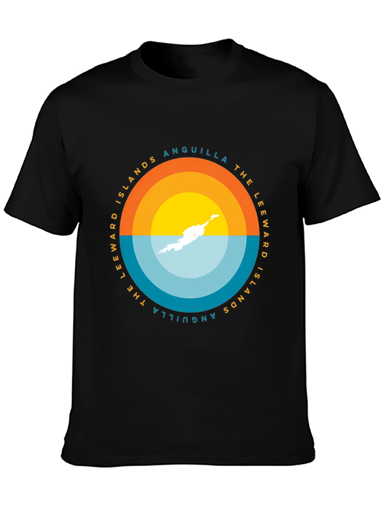 Anguilla Islands Graphic Tee - Black