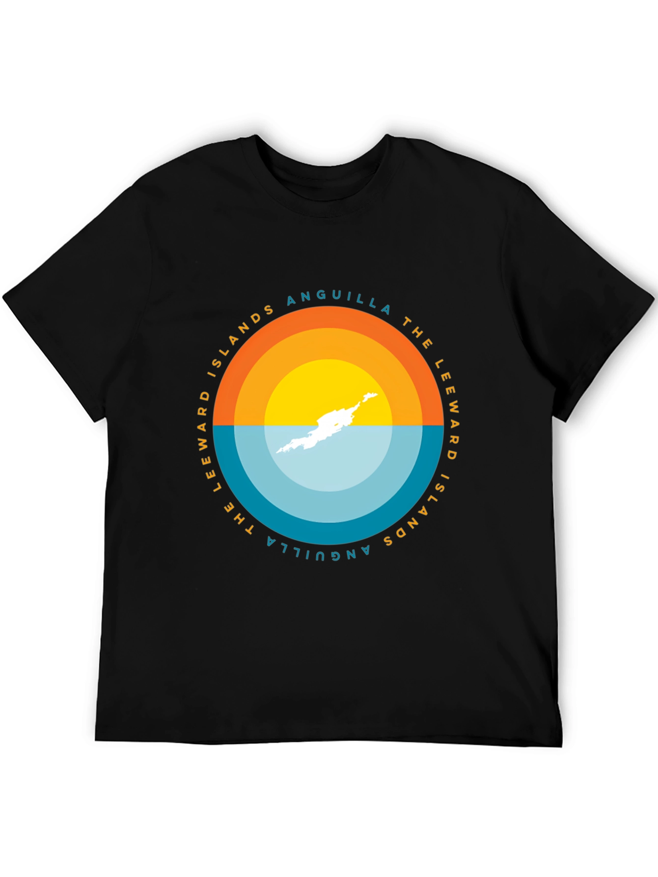 Anguilla Islands Graphic Tee - Black